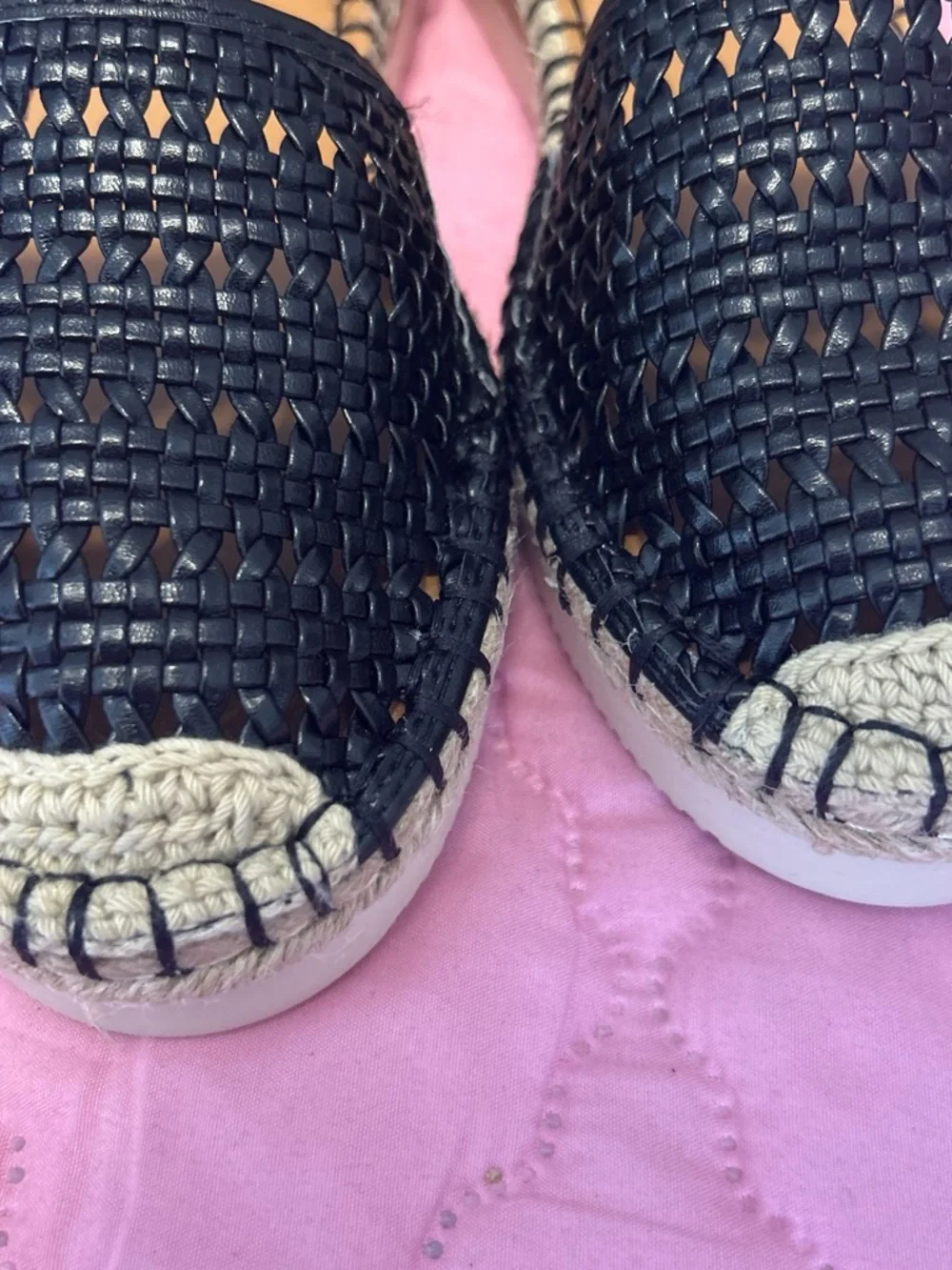 a.n.a Black Woven Espadrille Ankle-Strap Sandals